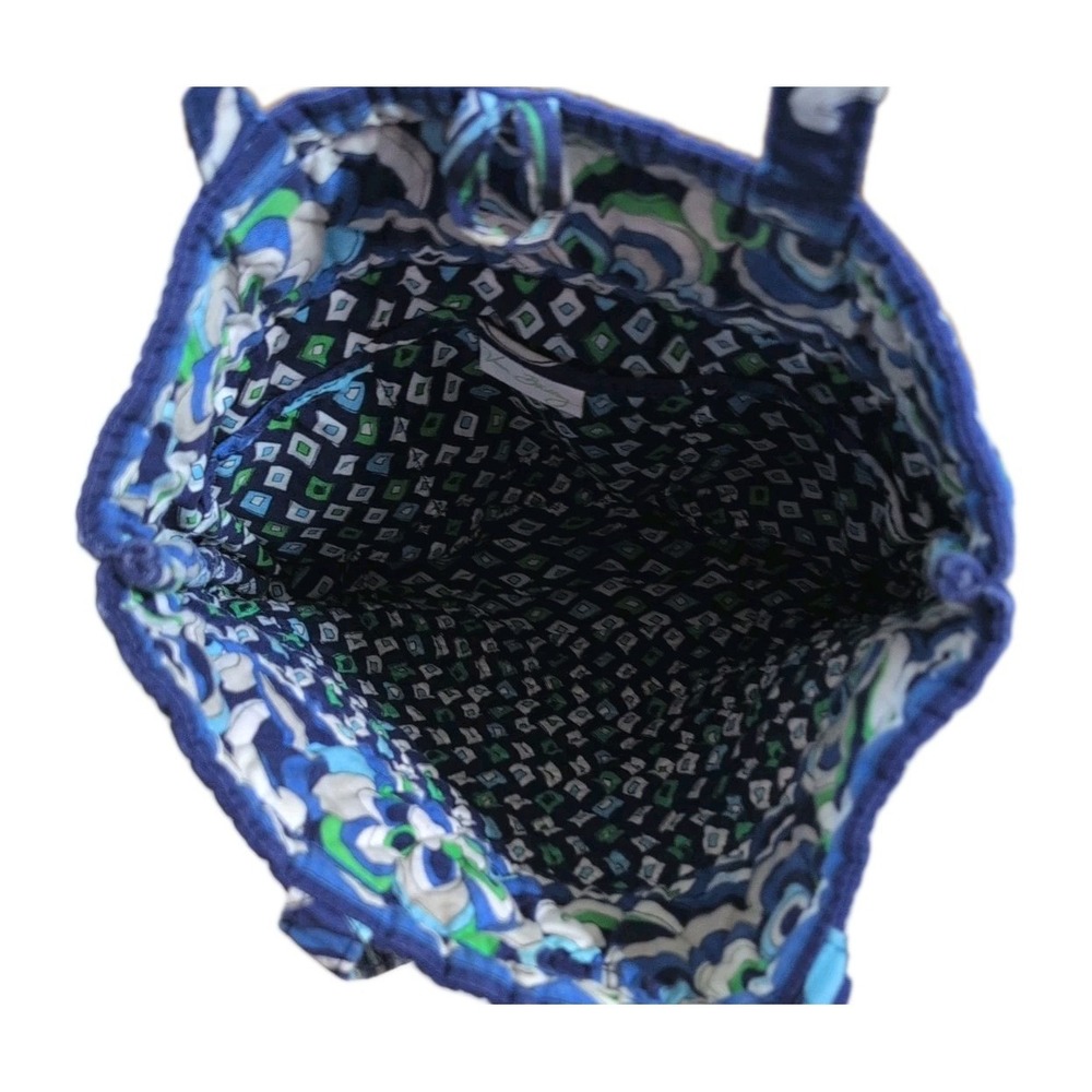Vera Bradley Mediterranean Blue Purse Tote Bag Medium Toggle Int Pockets Retired - Picture 5 of 6